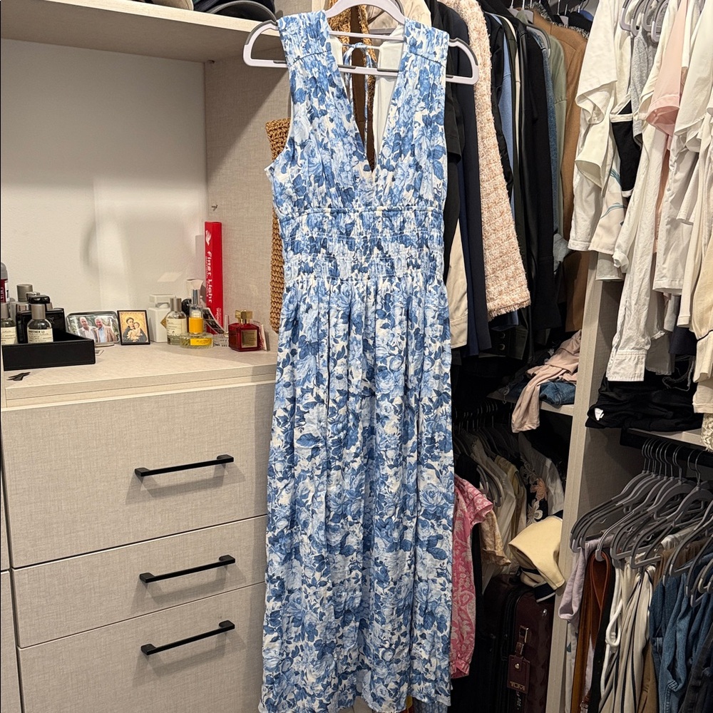 Abercrombie & Fitch Blue Floral Maxi Dress